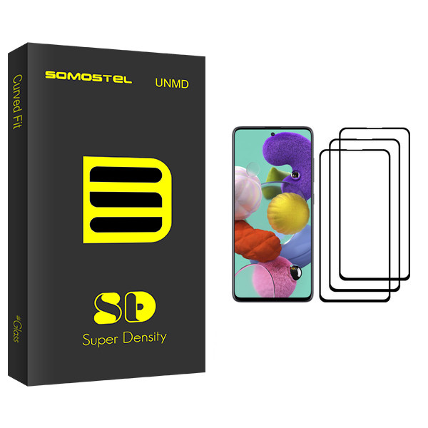 محافظ صفحه نمایش سوماستل مدل Sd Glass مناسب برای گوشی موبایل سامسونگ Galaxy A51 بسته سه عددی