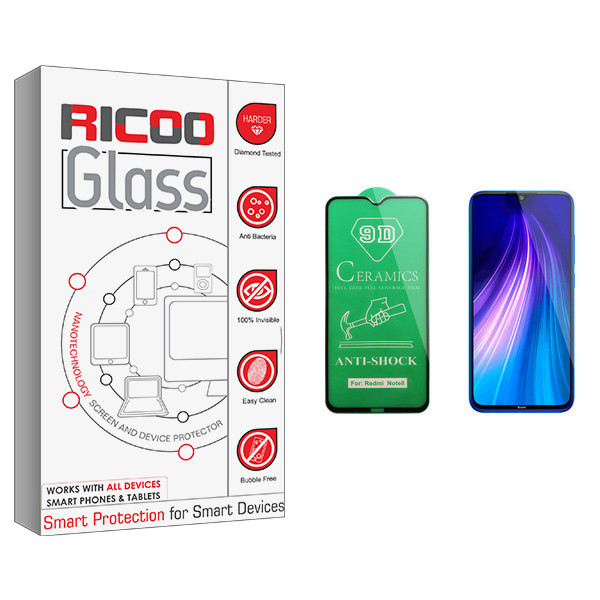محافظ صفحه نمایش سرامیکی ریکوو مدل +HD مناسب برای گوشی موبایل شیائومی Redmi Note 8
