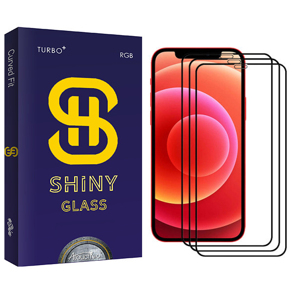 محافظ صفحه نمایش سرامیکی آتوچبو مدل Shiny Glass مناسب برای گوشی موبایل اپل Iphone 12mini بسته سه عددی