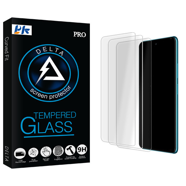 محافظ صفحه نمایش شیشه ای پی کی مدل Delta Glass MIX3 مناسب برای گوشی موبایل شیائومی Mi 10T Pro بسته سه عددی