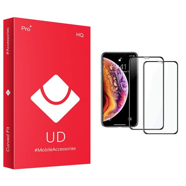 محافظ صفحه نمایش یو دی مدل +PRO مناسب برای گوشی موبایل اپل iPhone X/XS بسته 2 عددی