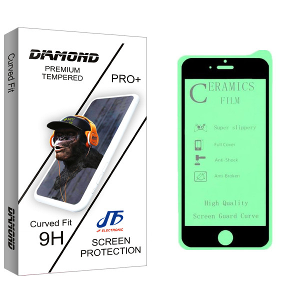 محافظ صفحه نمایش سرامیکی جی اف مدل Diamond glass مناسب برای گوشی موبایل اپل Iphone  6s/6