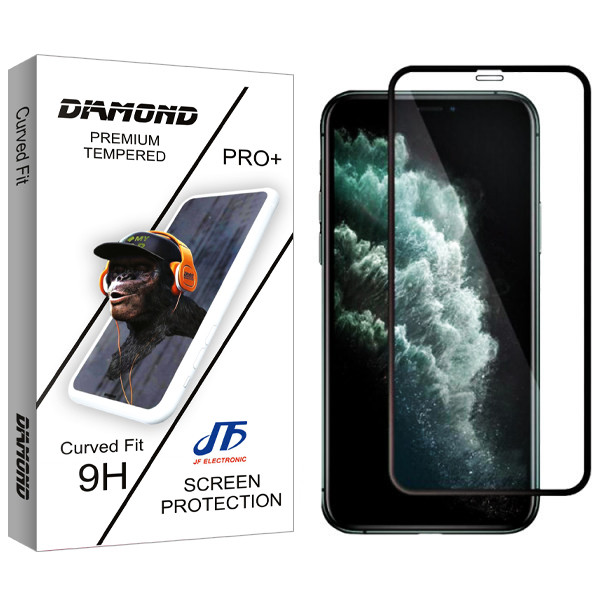 محافظ صفحه نمایش سرامیکی مات جی اف مدل Diamond glass مناسب برای گوشی موبایل اپل Iphone 11 pro max