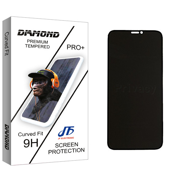 محافظ صفحه نمایش حریم شخصی جی اف مدل Diamond glass مناسب برای گوشی موبایل اپل iPhone 11 Pro
