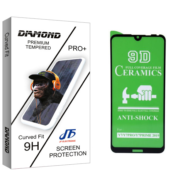 محافظ صفحه نمایش سرامیکی جی اف مدل Diamond glass مناسب برای گوشی موبایل هوآوی Y7/Y7PRO/Y7PRIME 2019