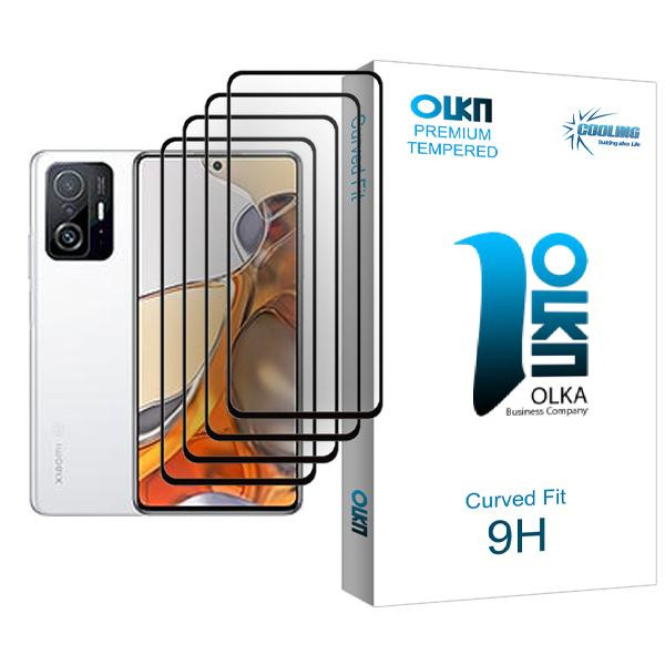 محافظ صفحه نمایش کولینگ مدل Olka Glass MIX004 مناسب برای گوشی موبایل شیائومی 11T Pro بسته چهار عددی