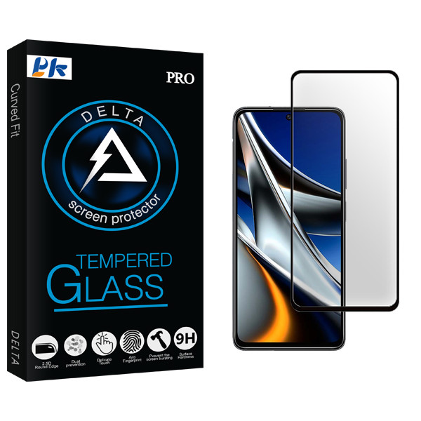 محافظ صفحه نمایش سرامیکی پی کی مدل Delta Glass مناسب برای گوشی موبایل شیائومی Poco X4 Pro 5G 2201116PG