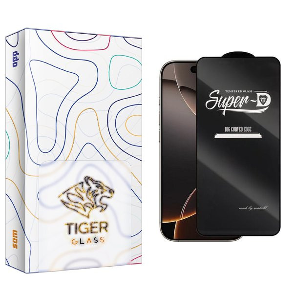 محافظ صفحه نمایش تایگر گلس مدل APL2newpkg SuperD مناسب برای گوشی موبایل اپل iPhone 16 Pro