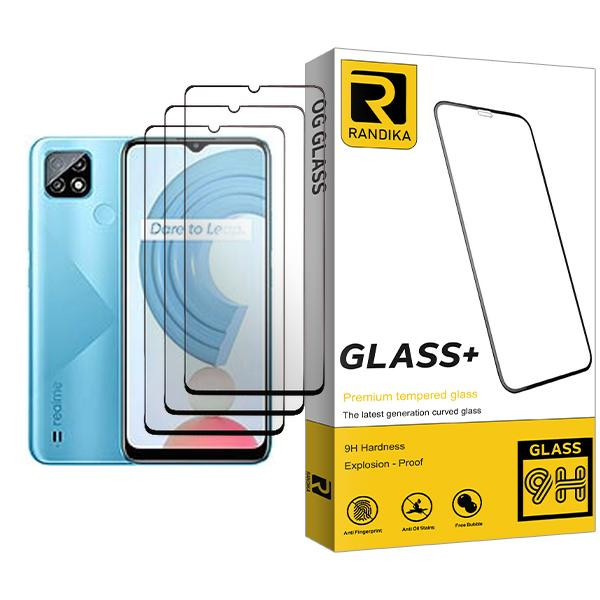 محافظ صفحه نمایش راندیکا مدل Randika Glass MIX003 مناسب برای گوشی موبایل ریلمی C21 بسته سه عددی
