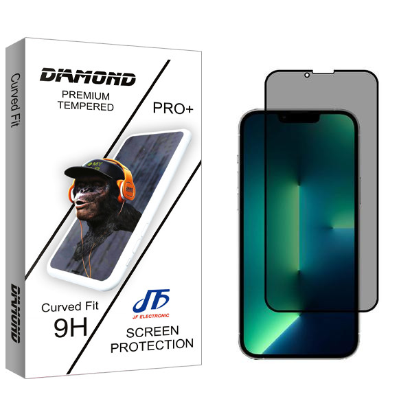 محافظ صفحه نمایش حریم شخصی جی اف مدل Diamond مناسب برای گوشی موبایل اپل iPhone 13 Pro Max