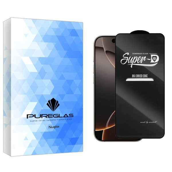 محافظ صفحه نمایش پیور گلس مدل NueGlasnewpkg SuperD مناسب برای گوشی موبایل اپل iPhone 16 Pro