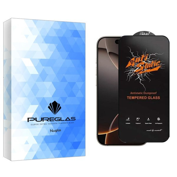 محافظ صفحه نمایش پیور گلس مدل NueGlasnewpkg Antistatic مناسب برای گوشی موبایل اپل iPhone 16 Pro Max