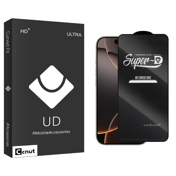 محافظ صفحه نمایش کوکونات مدل UDBnewpkg SuperD مناسب برای گوشی موبایل اپل iPhone 16 Pro Max