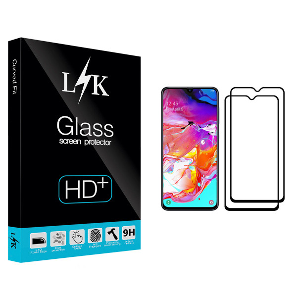 محافظ صفحه نمایش ال کی مدل +HD مناسب برای گوشی موبایل سامسونگ Galaxy A70 بسته دو عددی