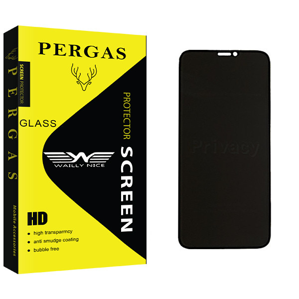 محافظ صفحه نمایش حریم شخصی وایلی نایس مدل Pergas Glass مناسب برای گوشی موبایل اپل iPhone 11 Pro