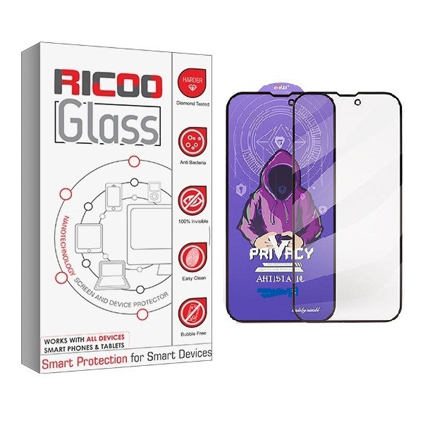 محافظ صفحه نمایش حریم شخصی ریکوو مدل privacy Mietubl مناسب برای گوشی موبایل اپل iPhone 16