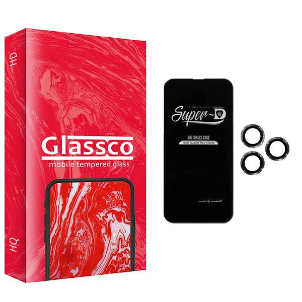 محافظ صفحه نمایش گلس کو مدل CGo1 SuperD مناسب برای گوشی موبایل اپل iPhone 14 Pro  به همراه محافظ لنز گوشی