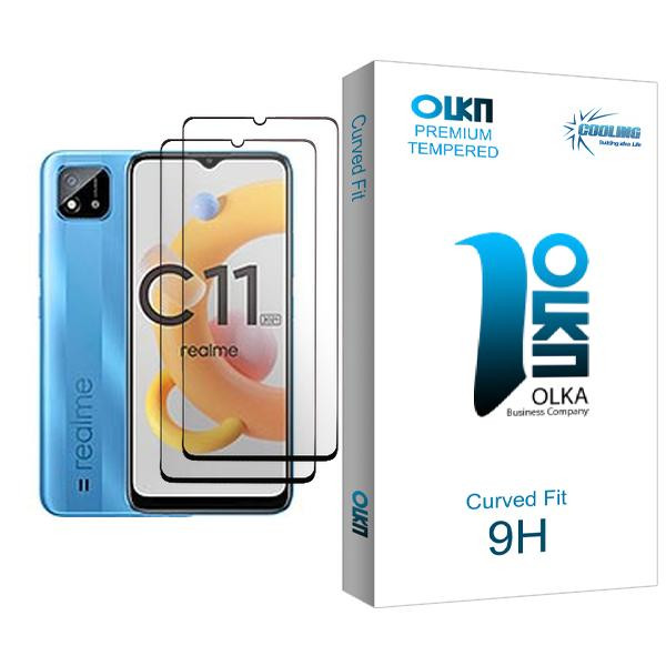 محافظ صفحه نمایش کولینگ مدل Olka Glass MIX002 مناسب برای گوشی موبایل ریلمی C11 (2021) بسته دو عددی