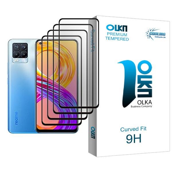 محافظ صفحه نمایش کولینگ مدل Olka Glass MIX004 مناسب برای گوشی موبایل ریلمی 8 Pro بسته چهار عددی