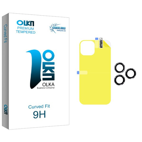 محافظ پشت گوشی کولینگ مدل Olka مناسب برای گوشی موبایل اپل iPhone 12 Pro Max  به همراه محافظ لنز گوشی