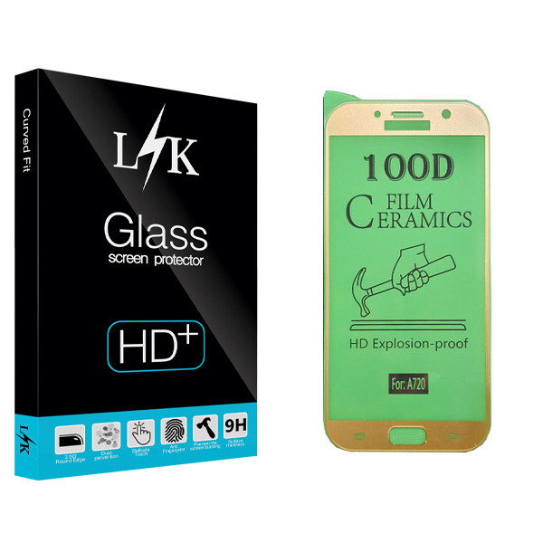محافظ صفحه نمایش سرامیکی ال کی مدل Hard glass مناسب برای گوشی موبایل سامسونگ Galaxy A7 2017/ A720