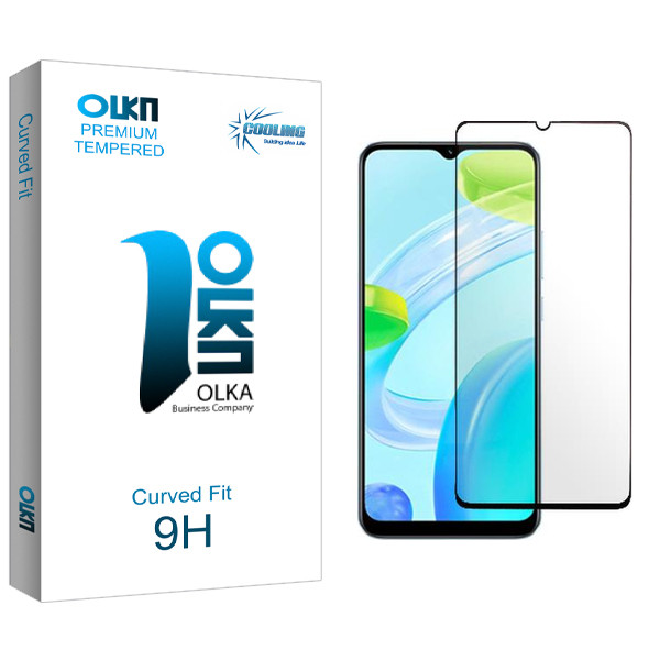 محافظ صفحه نمایش شیشه ای کولینگ مدل Olka مناسب برای گوشی موبایل ریلمی C30