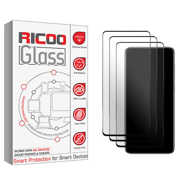 محافظ صفحه نمایش ریکو مدل Ricoo Glass NEW مناسب برای گوشی موبایل سامسونگ Galaxy A73 5G بسته سه عددی