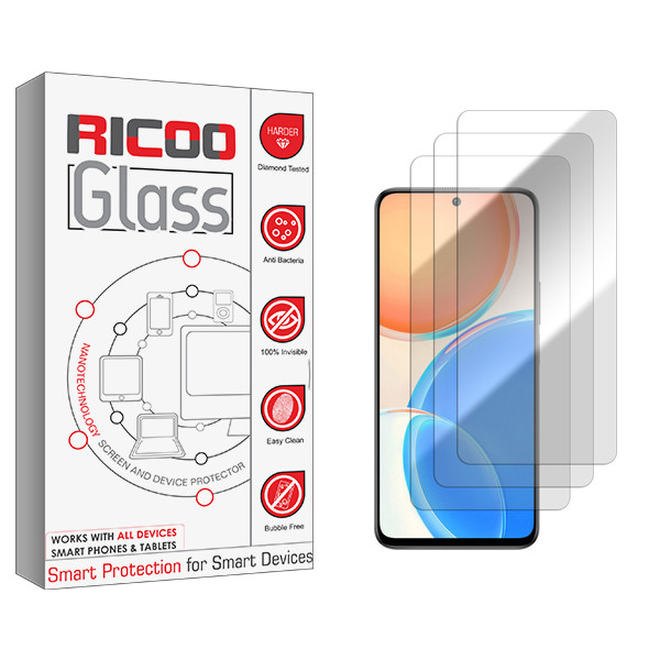 محافظ صفحه نمایش شیشه ای ریکو مدل Ricoo GlassMIX2106 مناسب برای گوشی موبایل آنر X8 بسته سه عددی
