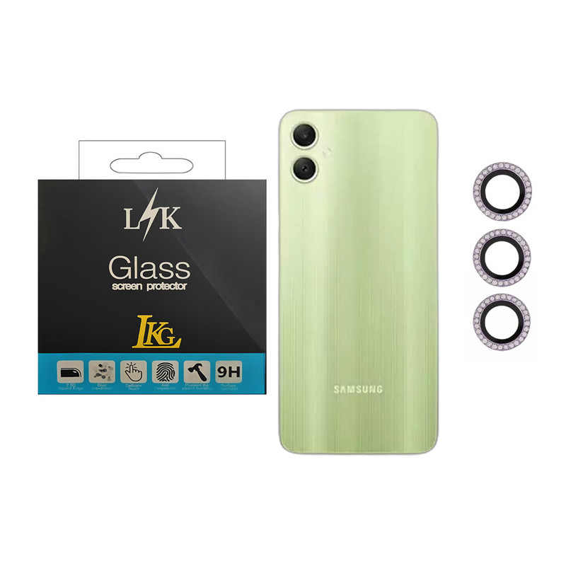 محافظ لنز دوربین ال کا جی مدل نگین دار مناسب برای گوشی موبایل سامسونگ Galaxy A05 4G