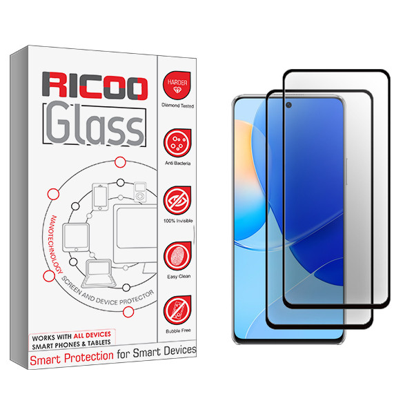 محافظ صفحه نمایش شیشه ای ریکو مدل Ricoo Glass MIX2106 مناسب برای گوشی موبایل هوآوی Nova 9 SE بسته دو عددی