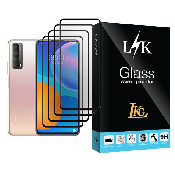 محافظ صفحه نمایش ال کا جی مدل LK Glass MIX004 مناسب برای گوشی موبایل هوآوی Y7a بسته چهار عددی