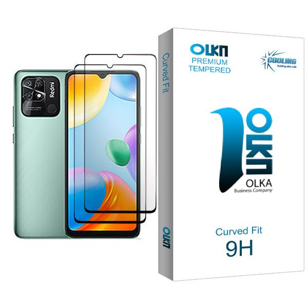 محافظ صفحه نمایش کولینگ مدل Olka Glass MIX002 مناسب برای گوشی موبایل شیائومی Redmi 10C بسته دو عددی