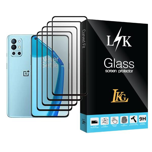 محافظ صفحه نمایش ال کا جی مدل LK Glass MIX004 مناسب برای گوشی موبایل وان پلاس 9R بسته چهار عددی