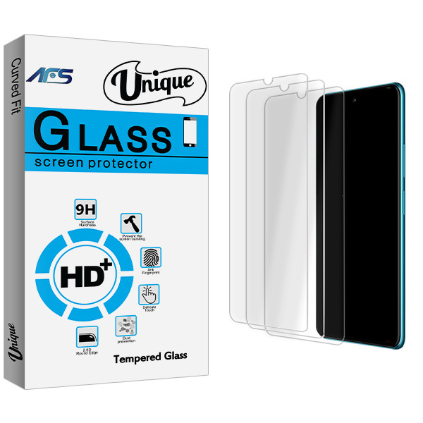 محافظ صفحه نمایش شیشه ای ای اف اس مدل Unique Glass MIX3 مناسب برای گوشی موبایل ریلمی C25s بسته سه عددی