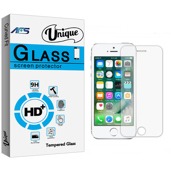 محافظ صفحه نمایش ای اف اس مدل Unique Glass مناسب برای گوشی موبایل اپل iPhone 5s