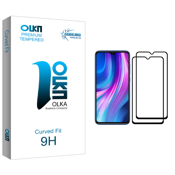 محافظ صفحه نمایش کولینگ مدل Olka glass مناسب برای گوشی موبایل شیائومی Redmi Note 8 Pro بسته دو عددی