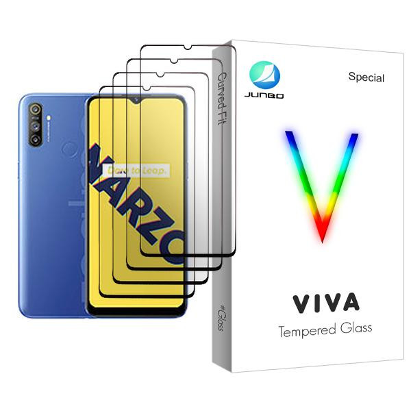 محافظ صفحه نمایش جانبو مدل Viva Glass MIX004 مناسب برای گوشی موبایل ریلمی Narzo 10A بسته چهار عددی