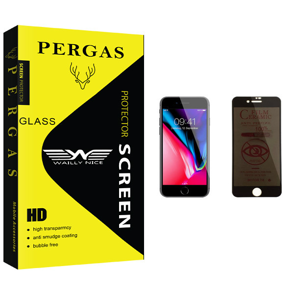 محافظ صفحه نمایش حریم شخصی وایلی نایس مدل Pergas Glass مناسب برای گوشی موبایل اپل iPhone 8