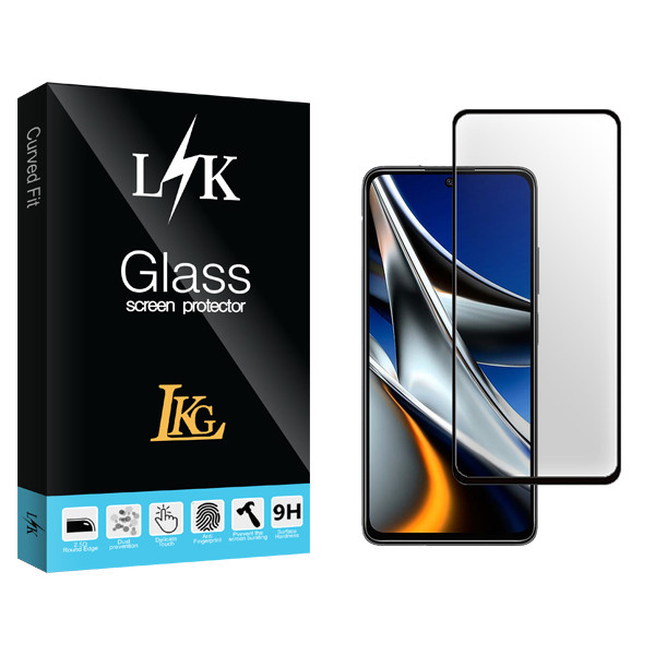 محافظ صفحه نمایش سرامیکی شفاف ال کا جی مدل LK Glass مناسب برای گوشی موبایل شیائومی Poco X4 Pro 5G 2201116PG