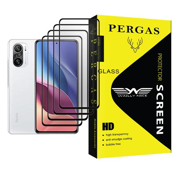 محافظ صفحه نمایش وایلی نایس مدل Pergas Glass MIX004 مناسب برای گوشی موبایل شیائومی Redmi K40 بسته چهار عددی