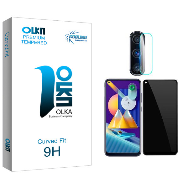 محافظ صفحه نمایش سرامیکی حریم شخصی کولینگ مدل Olka Pro مناسب برای گوشی موبایل سامسونگ Galaxy M11 محافظ لنز گوشی