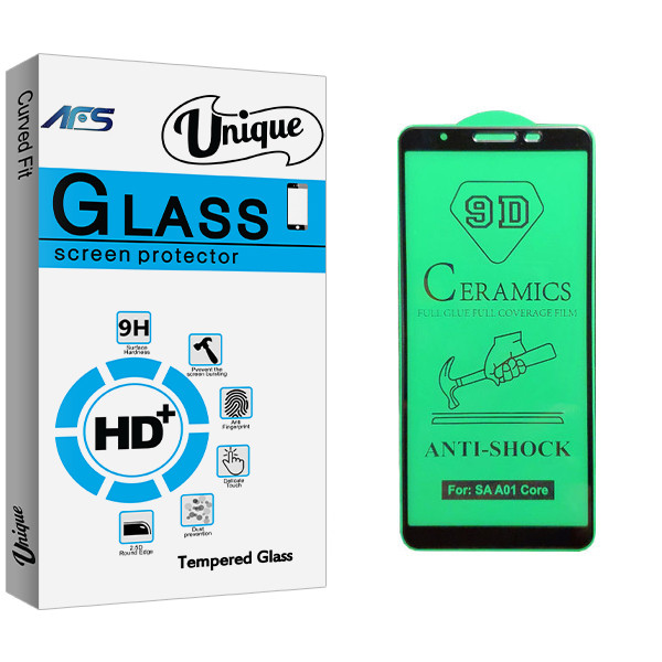 محافظ صفحه نمایش سرامیکی ای اف اس مدل Unique Glass مناسب برای گوشی موبایل سامسونگ Galaxy A01 core