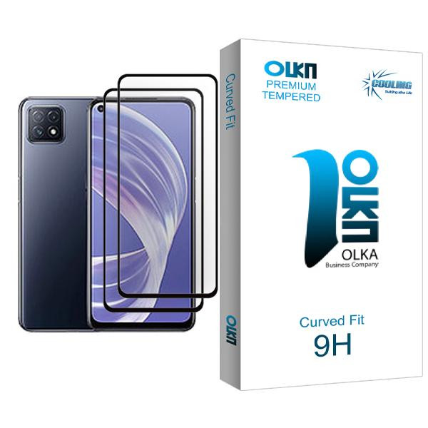 محافظ صفحه نمایش کولینگ مدل Olka Glass MIX002 مناسب برای گوشی موبایل اوپو A73 5G بسته دو عددی