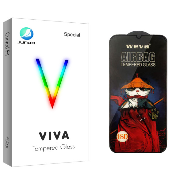 محافظ صفحه نمایش شیشه ای جانبو مدل Viva GlassAirbag مناسب برای گوشی موبایل سامسونگ Galaxy M12
