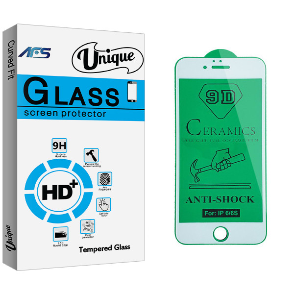 محافظ صفحه نمایش سرامیکی ای اف اس مدل Unique Glass مناسب برای گوشی موبایل اپل iPhone 6
