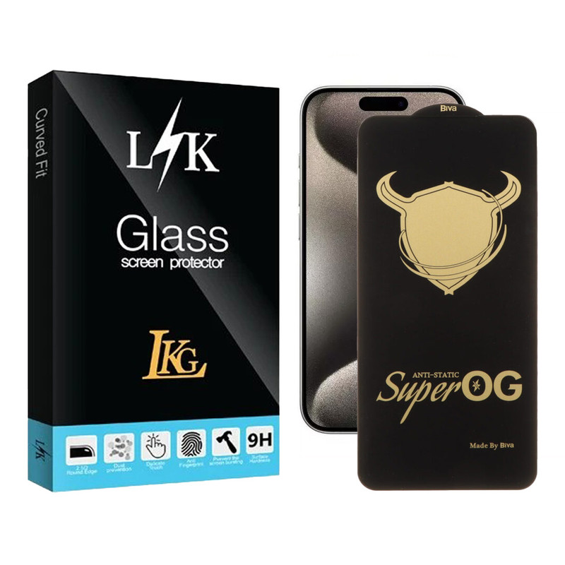 محافظ صفحه نمایش ال کا جی مدل Super-OG مناسب برای گوشی موبایل اپل iPhone 15 Pro Max