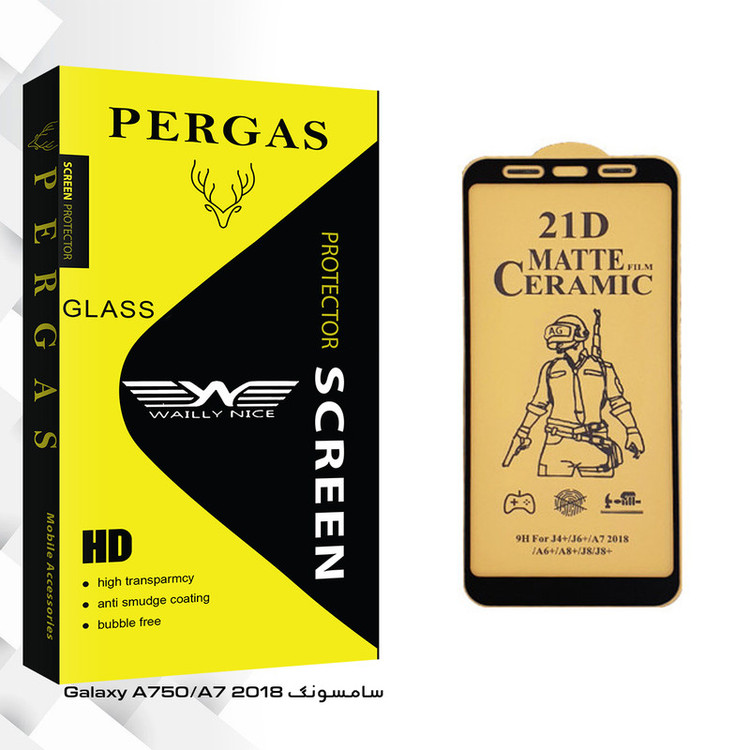 محافظ صفحه نمایش سرامیکی وایلی نایس مدل Pergas Glass مناسب برای گوشی موبایل سامسونگ Galaxy A750/A7 2018