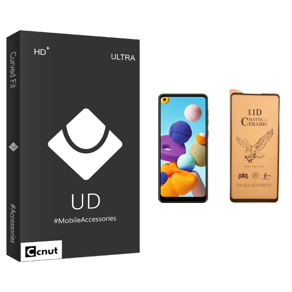 محافظ صفحه نمایش سرامیکی کوکونات مدل UD Black مناسب برای گوشی موبایل سامسونگ Galaxy A21
