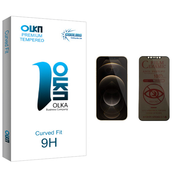 محافظ صفحه نمایش حریم شخصی کولینگ مدل Olka glass مناسب برای گوشی موبایل اپل iPhone 12 Pro Max