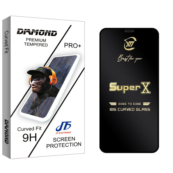 محافظ صفحه نمایش جی اف مدل Diamond SuperX مناسب برای گوشی موبایل اپل iPhone 12 Pro Max